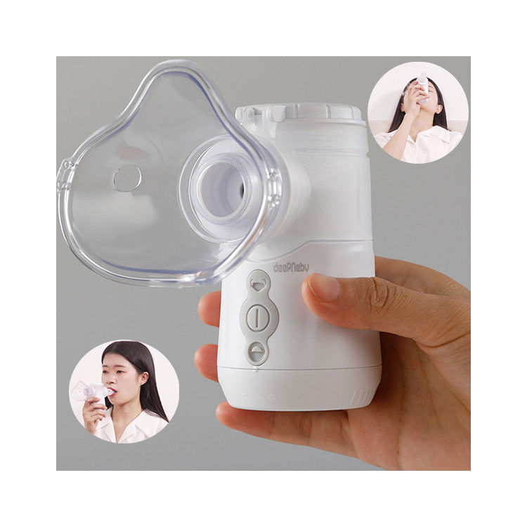 Μετακινούμενο εγχώριο Nebulizer άσθματος μπαταριών για το βήχα κρύο 87% C.I. 1-4um