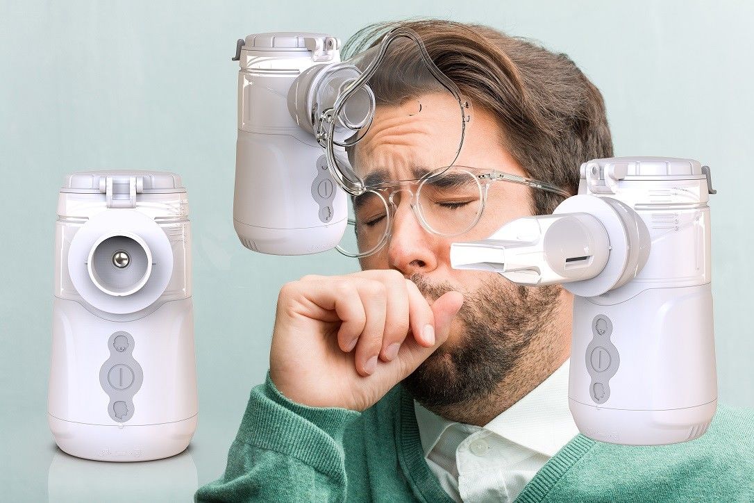 Φορητό Nebulizer με το επίπεδο θορύβου ≤40dB και το μέγεθος μορίων ≤3.8μm
