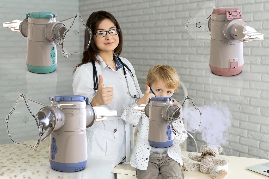 7 Nebulizer διάρκειας ζωής μπαταρίας ημερών με το επίπεδο θορύβου ≤40dB και το ποσοστό διάσπασης σε άτομα ≥0.3ml/min