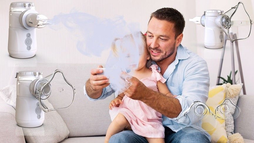 2.0-3.3μm Προσαρμόσιμο νεφελωτήρα παιδιατρικής και ενήλικας για στοχευμένη χορήγηση πνευμόνων