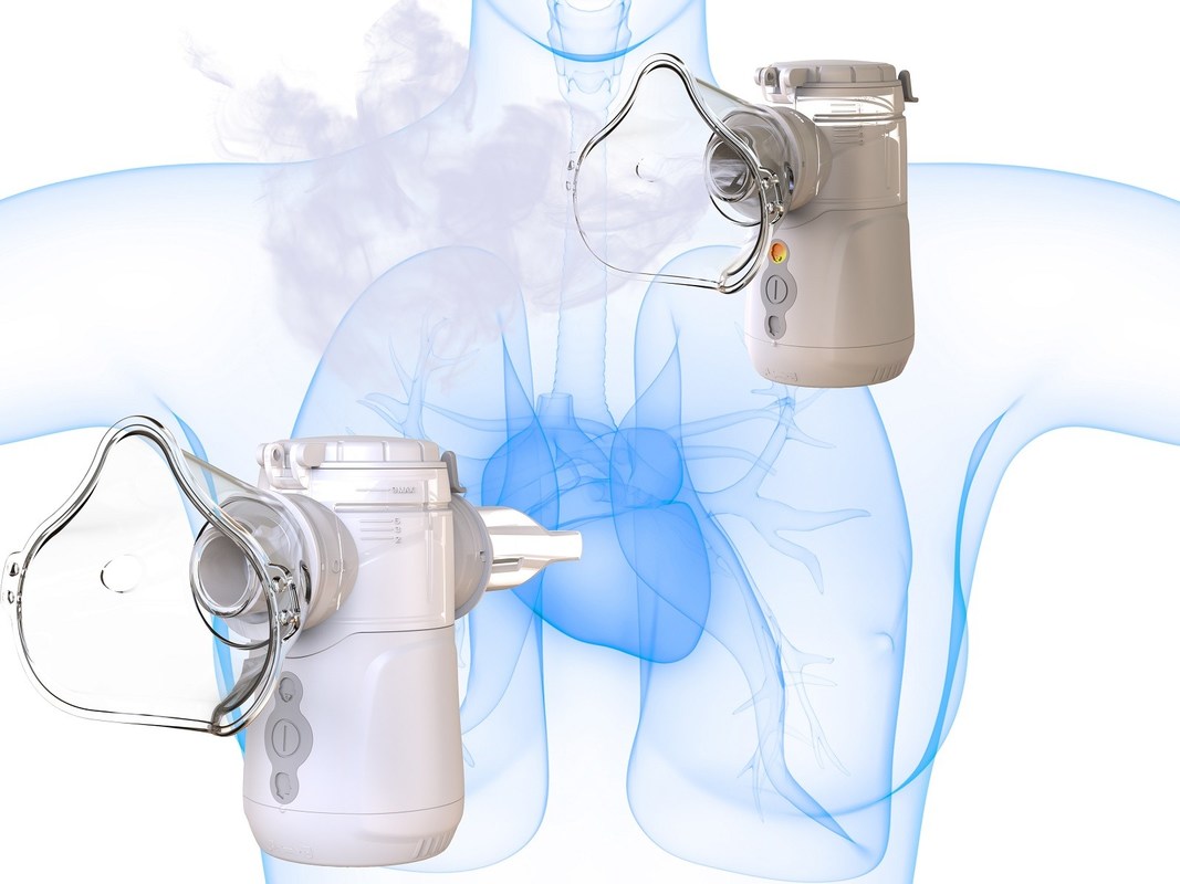 Φορητός δονητικός νεφελωτήρας 2-3μm μηχανή εισπνοής σωματιδίων MMAD με χωρητικότητα 9-18ml και κατανάλωση ισχύος 1,5W